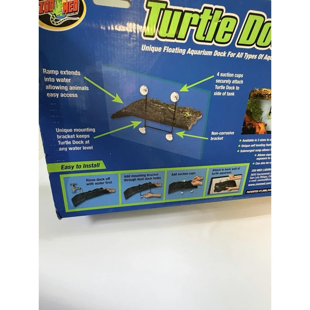 New Zoo Med Turtle Dock Large Floating Basking Platform  40+ Gallon Aquarium